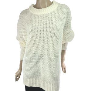 Belk True Craft Ivory White Sweater Size 1X Lightweight Acrylic Crew Neck